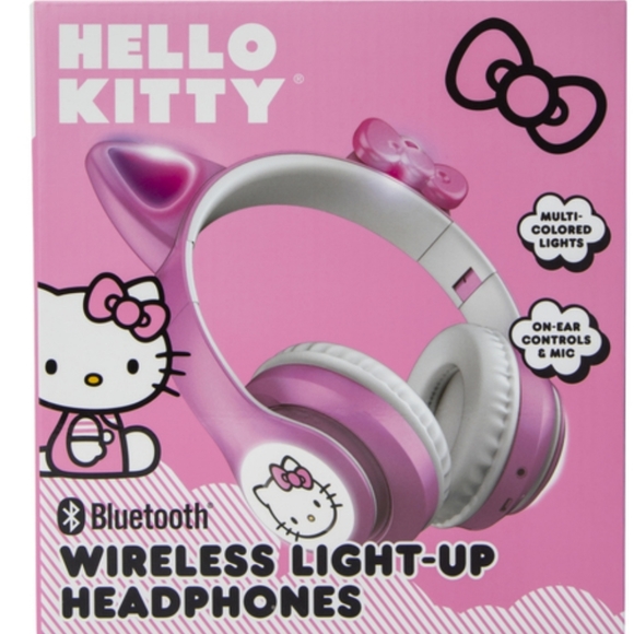 BLUETOOTH WIRELESS HELLO KITTY LIGHT UP HEADPHONES - Picture 2 of 5